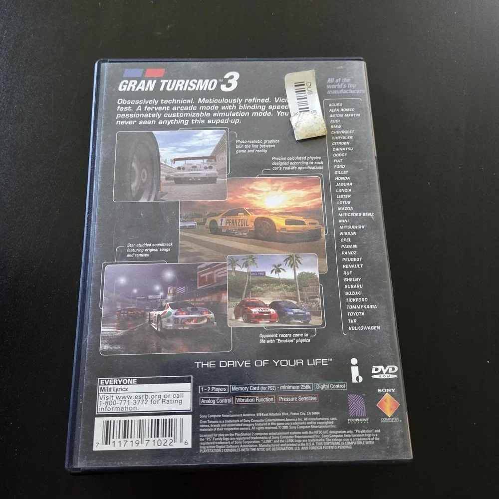 Gran Turismo 3‎ (PlayStation 2 PS2) Complete